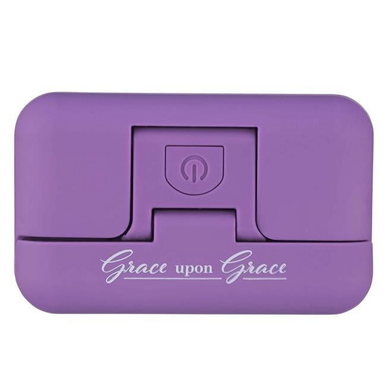 Picture of Christian Art Gifts 24616X Hydraulic Booklight - Grace Upon Grace, Purple