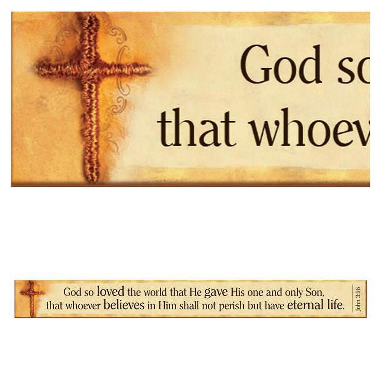 Picture of Christian Art Gifts 141118 7.5 x 0.75 in. Magnetic Strip - John 3-16 - Pack of 6