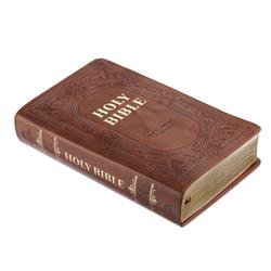 KJV Giant Print Bible, Brown LuxLeather Indexed