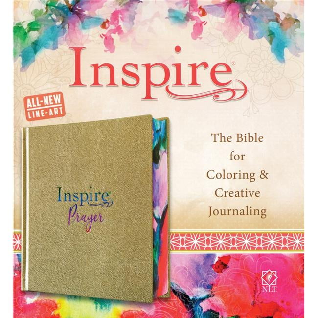 NLT Inspire Prayer Bible, Metallic Champagne Gold LeatherLike