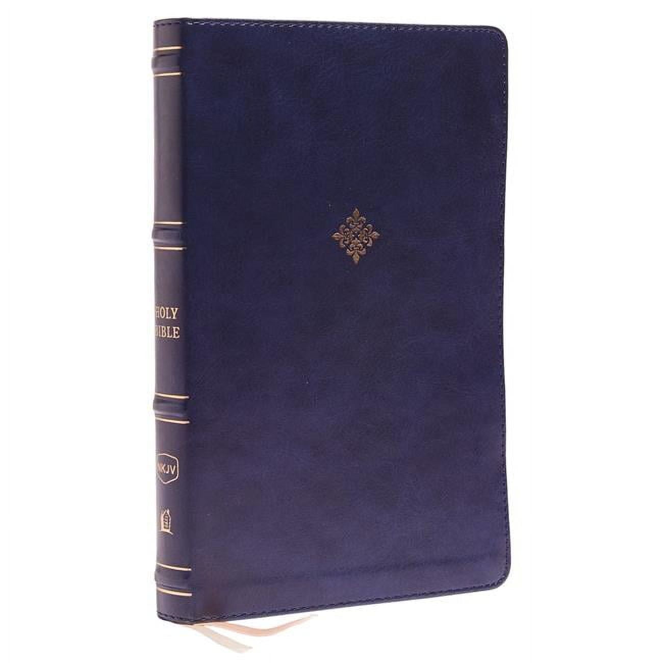 NKJV Thinline Bible Comfort Print LeatherSoft, Navy Blue