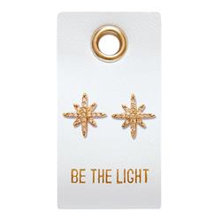 Picture of CB Gift 265838 Earrings&#44; Be the Light & Starburst Studs On Leather Tag