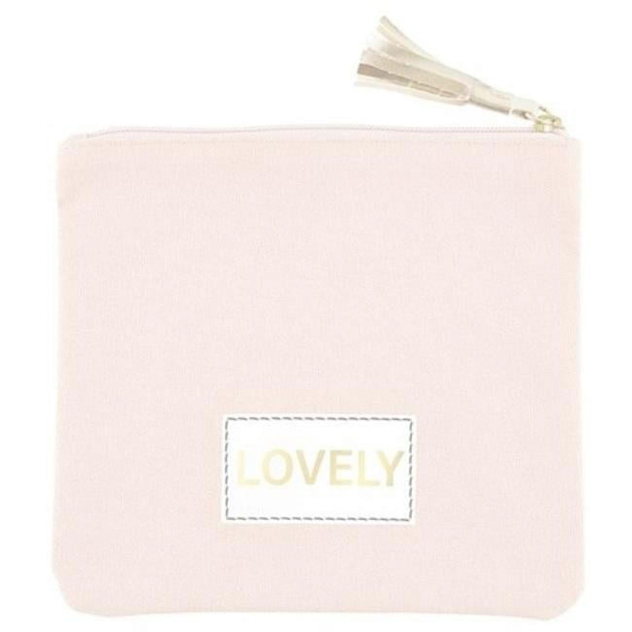 Picture of CB Gift 22448X 8 x 7 in. Canvas Pouch - Lovely&#44; Blush