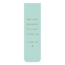 Picture of CB Gift 266131 Magnetic Bookmark - He First Loved Us - Pack of 6