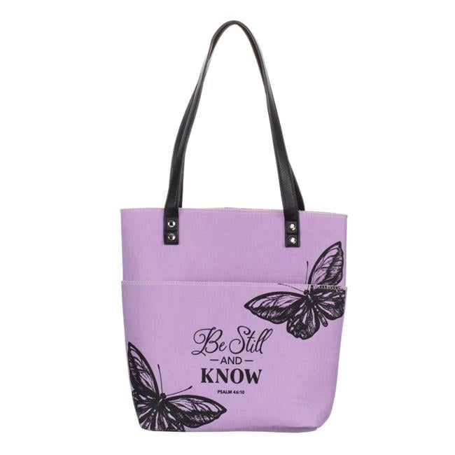 Be Still & Know Fashion Totebag, Lavender