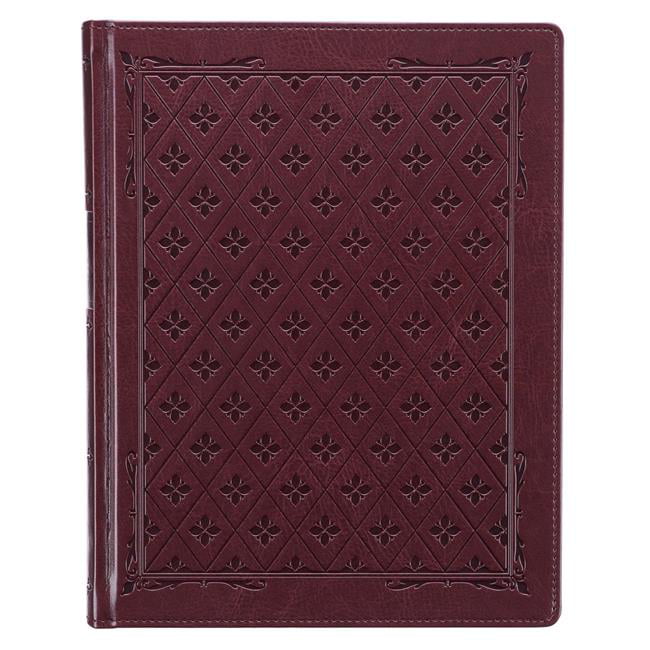 KJV Large Print Journaling Bible, Brown Faux Leather