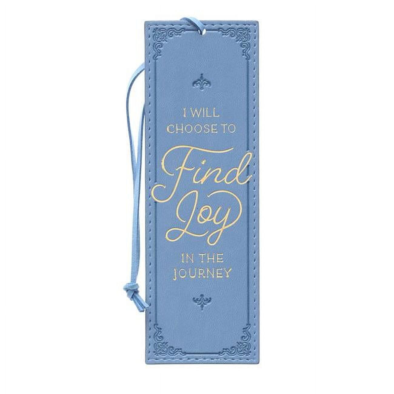 Picture of Christian Art Gifts 249948 Find Joy-LuxLeather Bookmark & Pagemarker&#44; Periwinkle