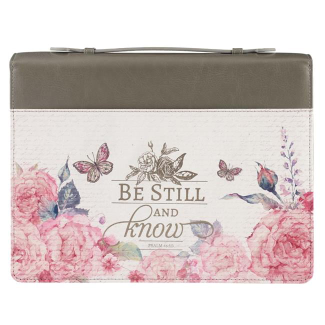 Butterfly Range Fashion Bible Cover, Pink - Meidum
