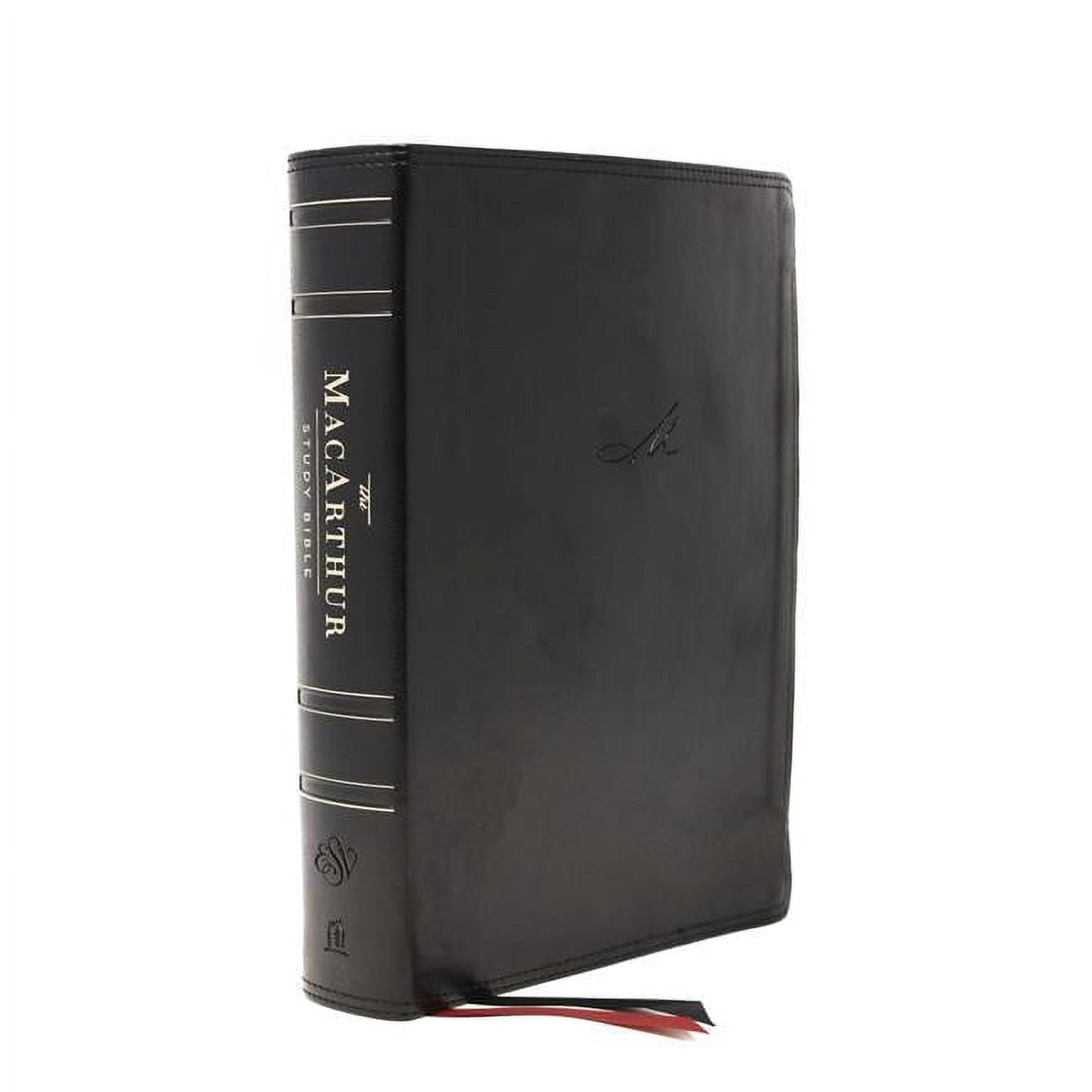 271562 ESV Macarthur Study Bible , Black Leathersoft
