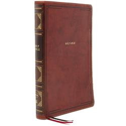 262144 NKJV Super Giant Print Reference Bible, Brown Leathersoft Indexed
