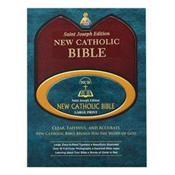 NCB St. Joseph Large Type New Catholic Bible, Burgundy Bonded Leather No.614-13BG