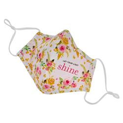 Picture of Christian Art Gifts 249955 Let your Light Shine Face Mask&#44; Yellow & Pink - Floral Design