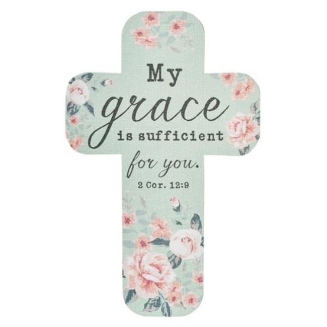 Picture of Christian Art Gifts 253482 Cross Bookmark - My Grace is Sufficient & Pastel - Pack of 12