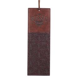 Picture of Christian Art Gifts 160090 LuxLeather Pagemarker Bookmark&#44; Tan & Brown - Blessed Man
