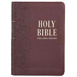 KJV Compact & Large Print Bible - Brown LuxLeather