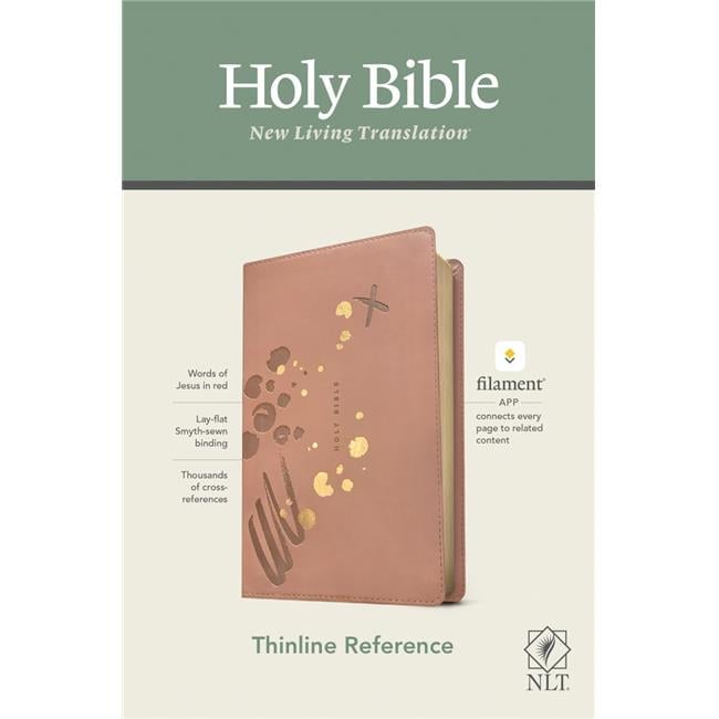 244555 NLT Thinline Reference Bible, Pink LeatherLike
