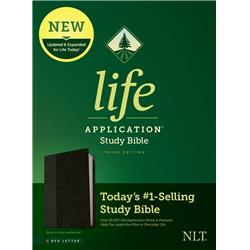 272621 NLT Life Application Study Bible , Black & Onyx LeatherLike