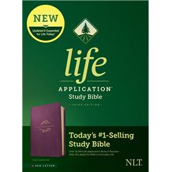 NLT Life Application Study Bible, Purple LeatherLike