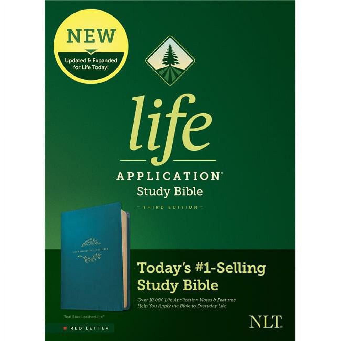 NLT Life Application Study Third Edition-RL- LeatherLike Bible, Teal Blue