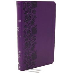 150206 NKJV Personal Size Large Print Reference Bible with Comfort Print-Leather, Purple