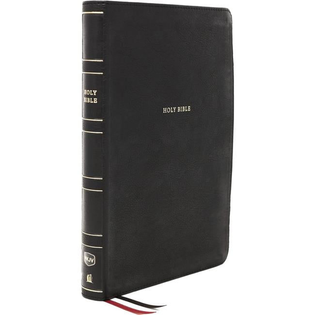 262147 NKJV Super Giant Print Reference Bible, Black Leathersoft