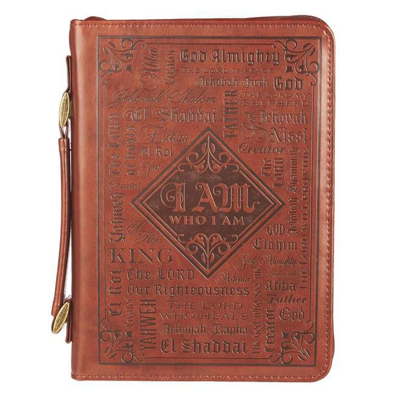 Bible Cover, Brown - Extra Large - Names of God