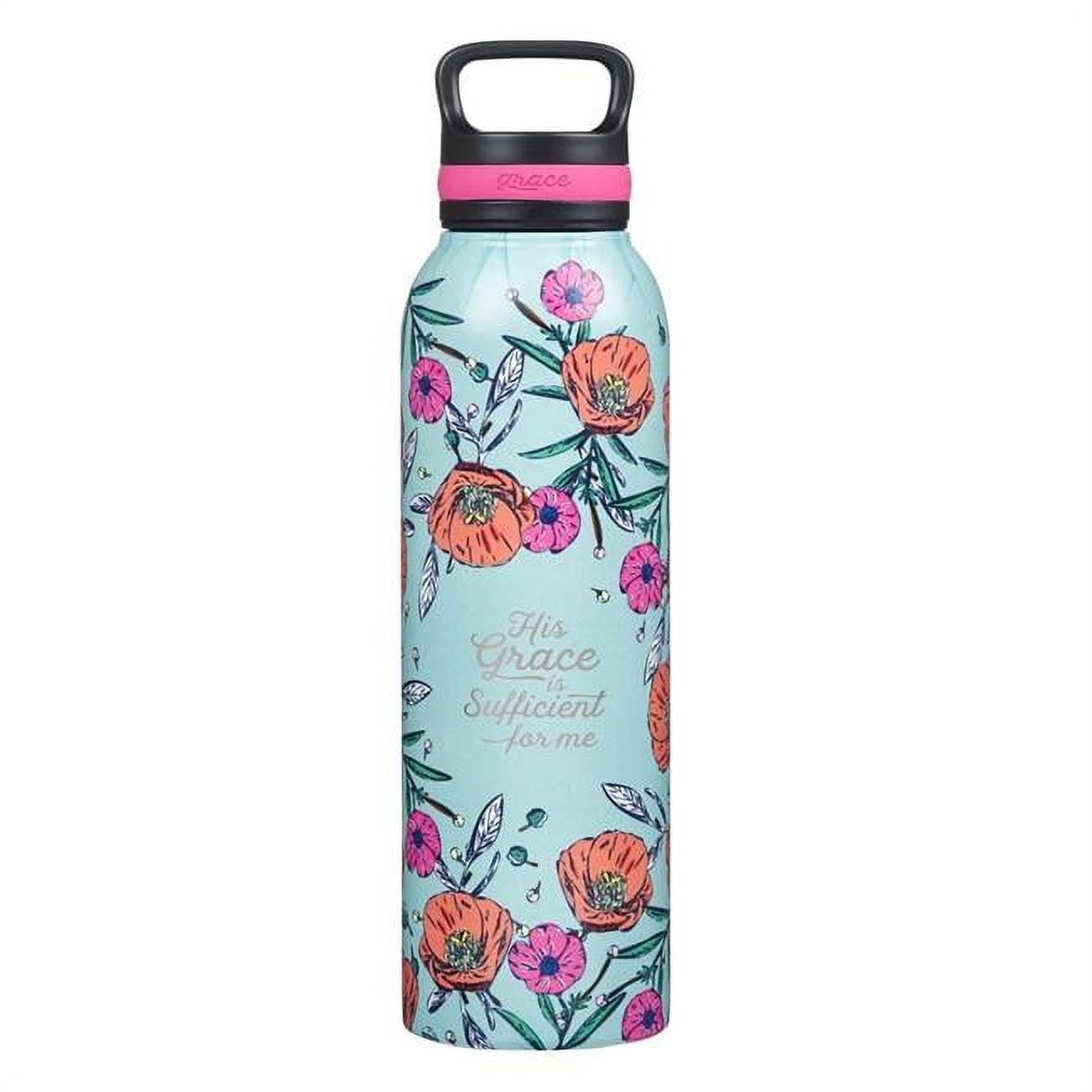 Picture of Christian Art Gifts 255556 Water Bottle - His Grace is Sufficient 2 Cor. 12-9