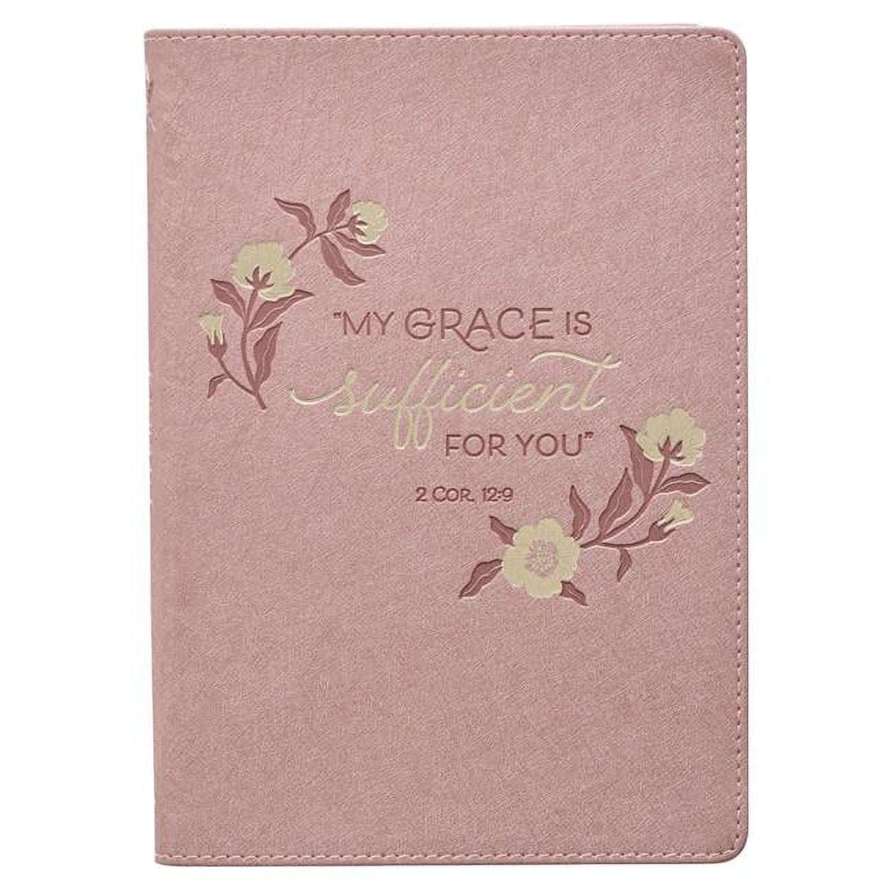 21738X My Grace is Sufficient Faux Leather Mint Journal