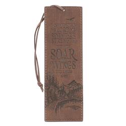 Faux Leather Soar on Wings Isaiah 40-31 Bookmark