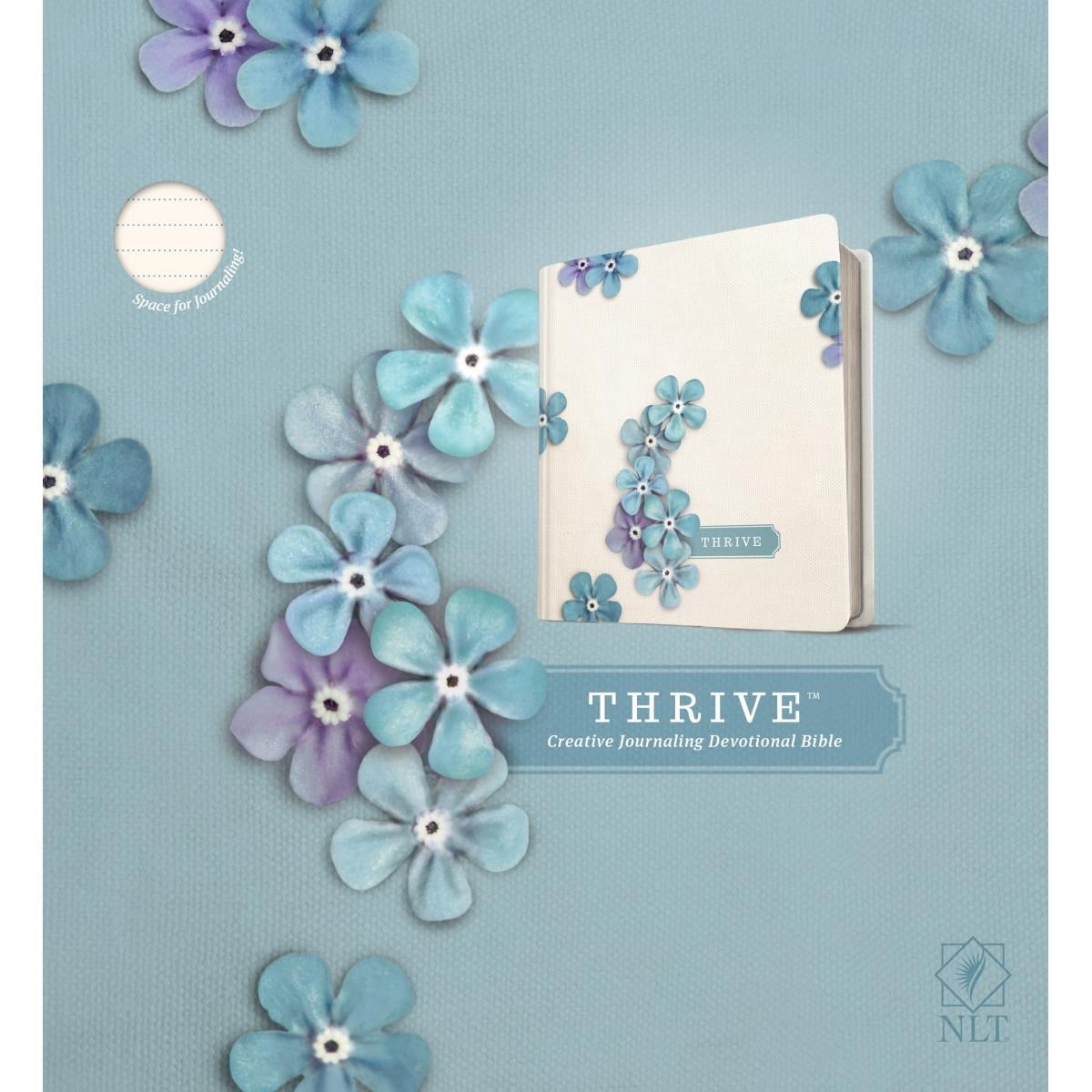NLT Thrive Bible, Blue Floral Hardcover