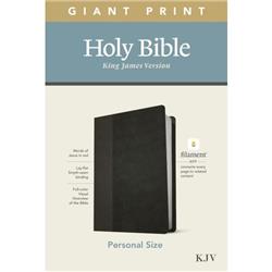 KJV Personal Size Giant Print Bible, Black LeatherLike