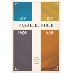 262337 NIV, KJV, NASB & Amplified Parallel Bible with Hardcover -  Zondervan
