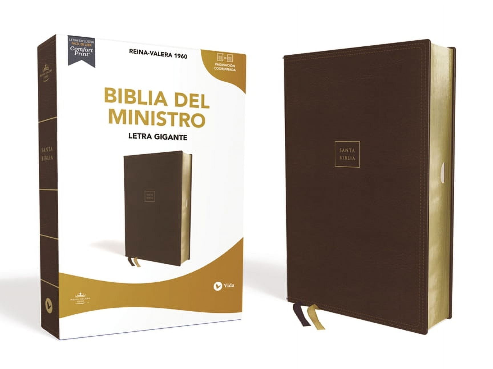 Span - RVR 1960 Ministers Bible - Brown Leathersoft