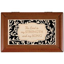 Picture of Carson Home Accents 26481X 4 x 6 x 2.5 in. Wood Engraved-My Strength Music Box
