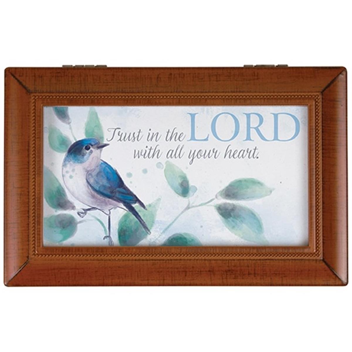 Picture of Carson Home Accents 26482X Trust The Lord & How Great Thou Art&#44; Woodgrain Music Box