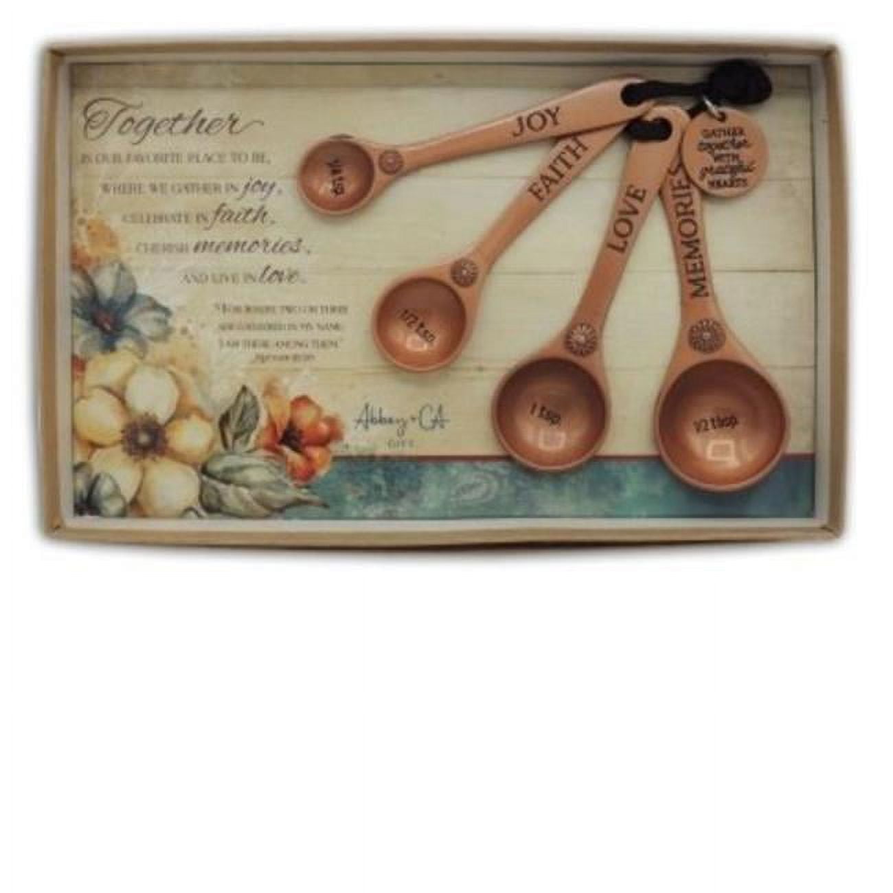 Picture of CA Gift 256095 Measuring Spoons, Together is Our Favorite Place - Set of 4
