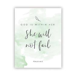 Picture of CB Gift 263419 2.625 x 3.375 in. She Will Not Fail Magnet Card