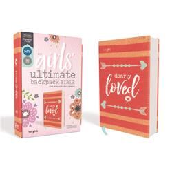 NIV Girls Ultimate Backpack Bible, Coral - Flexcover