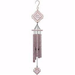 261303 35 in. Vintage White Beautiful Memories Wind Chime