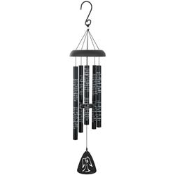 272739 30 in. Black Sonnet-Angels Arms Wind Chime