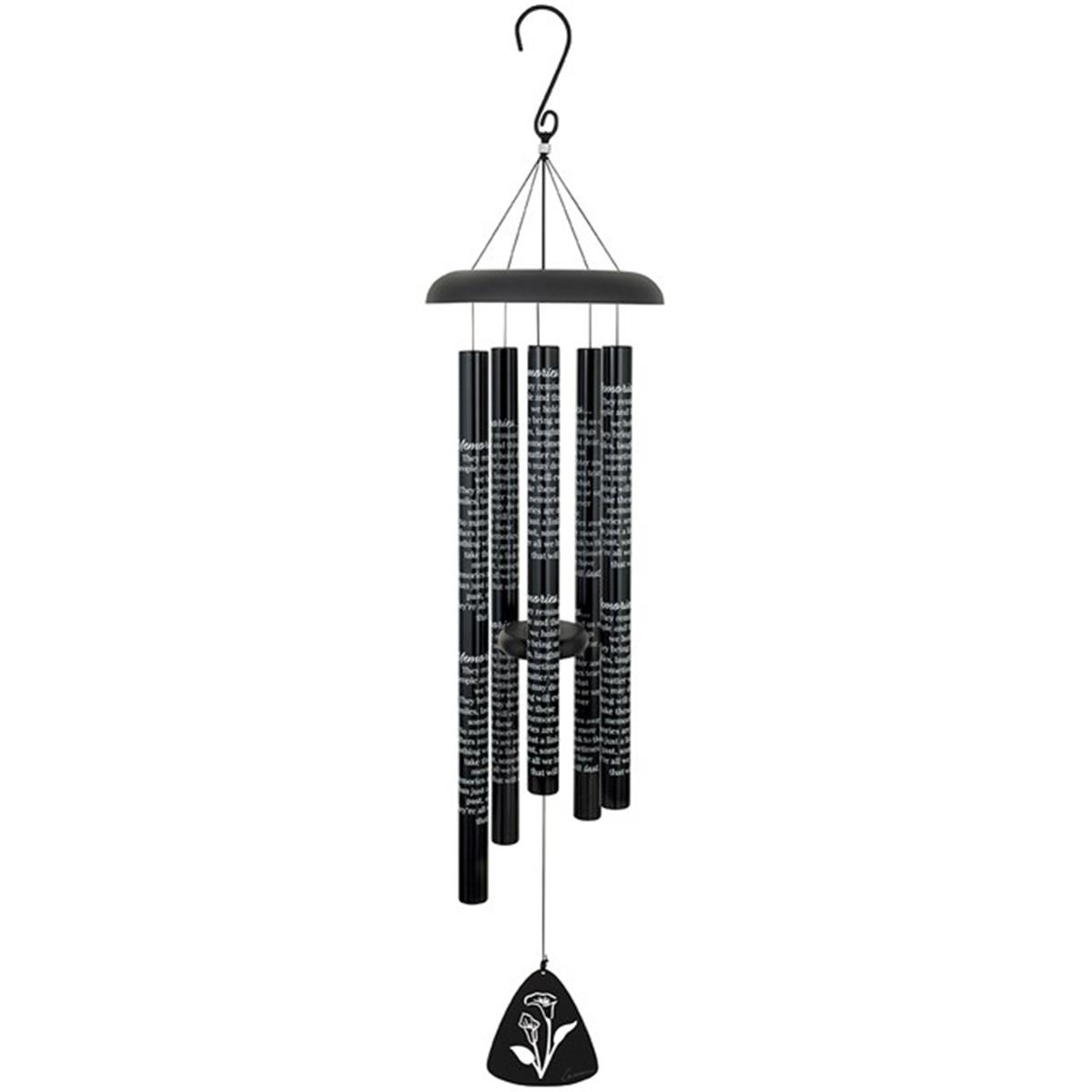 Picture of Carson Home Accents 272741 44 in. Wind Chime&#44; Black - Sonnet-Memories
