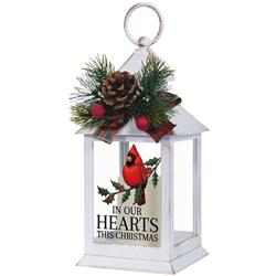 Picture of Carson Home Accents 250845 11 x 4 x 4 in. Lantern with LED Candle & Timer-in Our Hearts