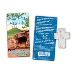 Picture of Christ To All 242849 Bookmark & Plantable Seed Cross - New Day&#44; New Life