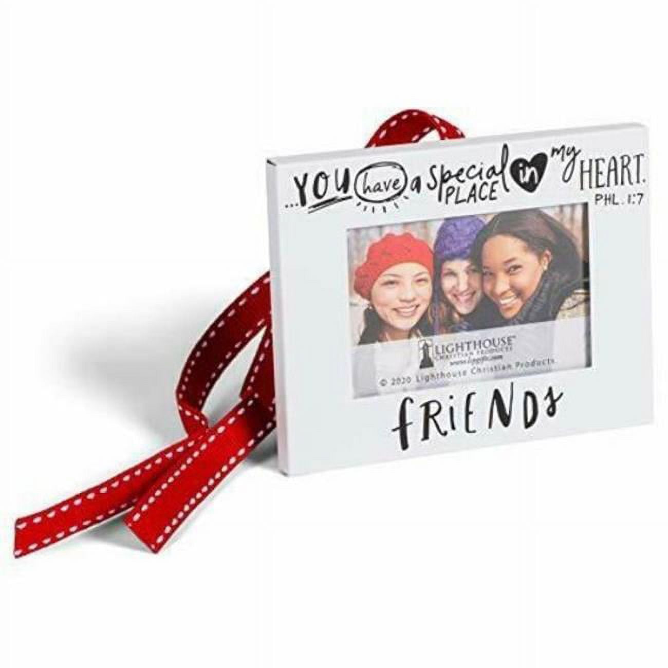 254869 3.75 x 3 in. Christmas Ornament Frame - Metal-Scripture Ink-Friends