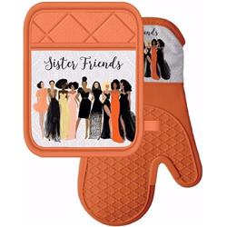 Picture of African American Expressions 252785 Sister Friends Oven Mitt & Pot Holder - Set of 2