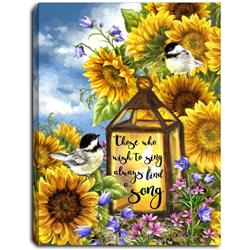 Glow Decor 261428 8 x 6 in. Sunflower Friends Mini Canvas - LED Tabletop with Timer