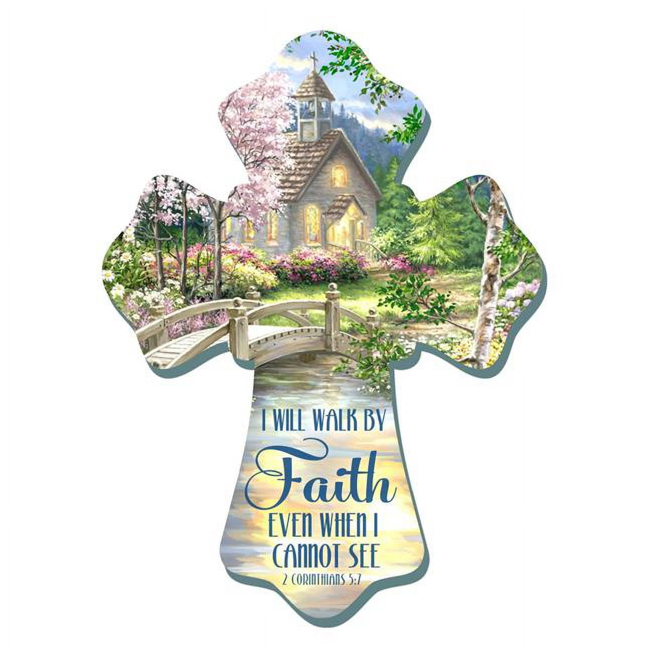 Glow Decor  6 x 8 in. Walk By Faith Wall Cross