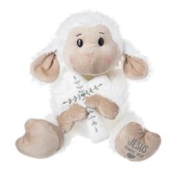 Picture of Ganz USA 251027 14 in. Jesus Loves Me Lamb Holding Cross Plush Toy