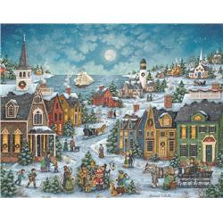 Picture of Vermont Christmas 256159 11 x 14 in. Harborside Carolers Advent Calendar - Large