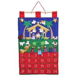 265051 16 x 20 in. Holy Night Fabric Advent Calendar